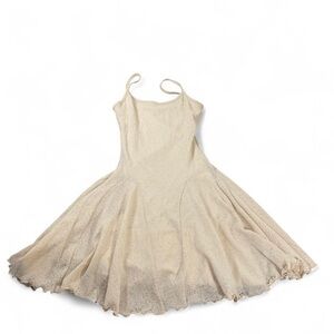 Boy Meet Girl Revolve Beige Basque waist Mini Knit Dress